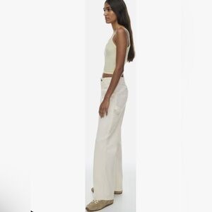 Aritzia Straight Leg Ivory Pants